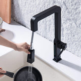 Led Digital Temperature Display Kitchen Faucets with 3-Function Pull Down Sprayer RB1263