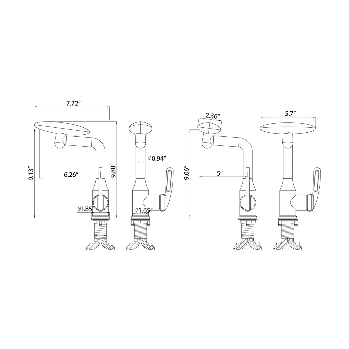 180° Swivel Multi-Function Waterfall Bathroom Faucet