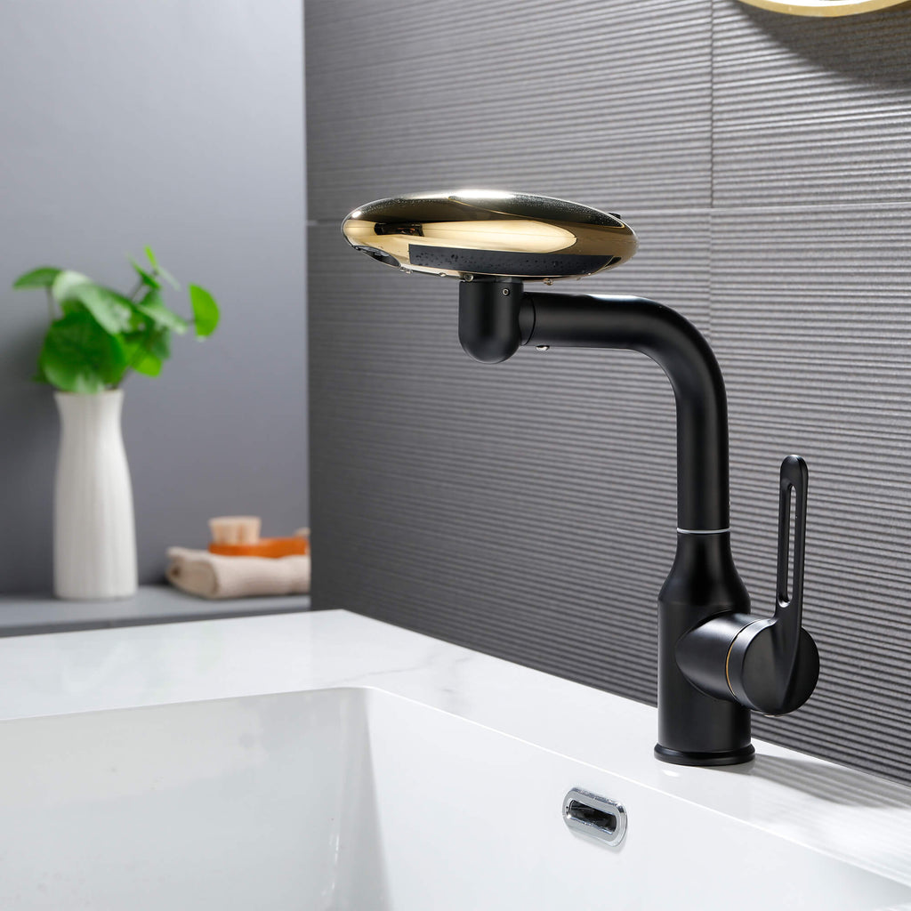 360° Swivel Bathroom Faucet – Multi-Use Waterfall Mixer