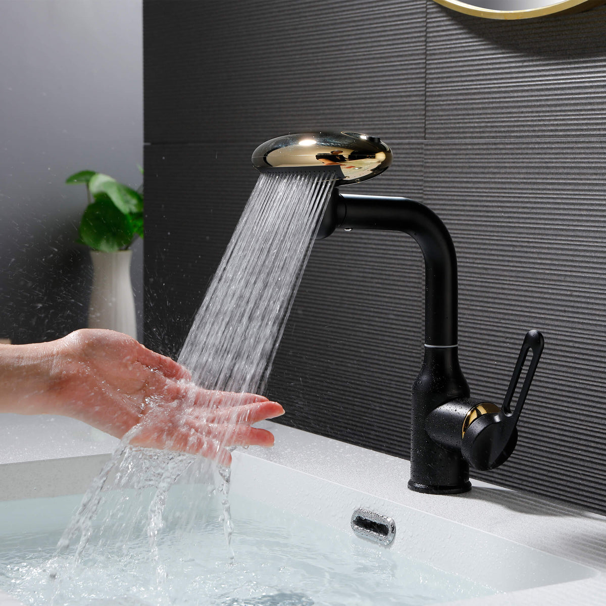 180° Swivel Multi-Function Waterfall Bathroom Faucet