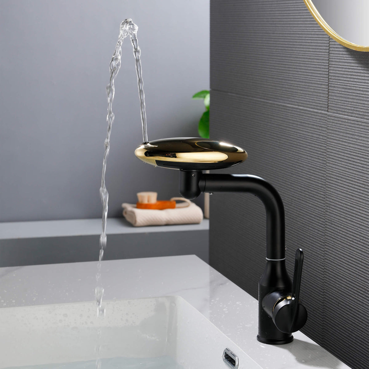 180° Swivel Multi-Function Waterfall Bathroom Faucet