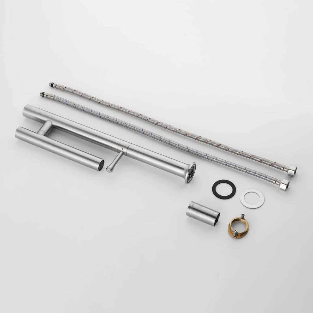 Stainless Steel Kitchen Sink Faucet Single Handle 360° Swivel Spout Mixer Tap