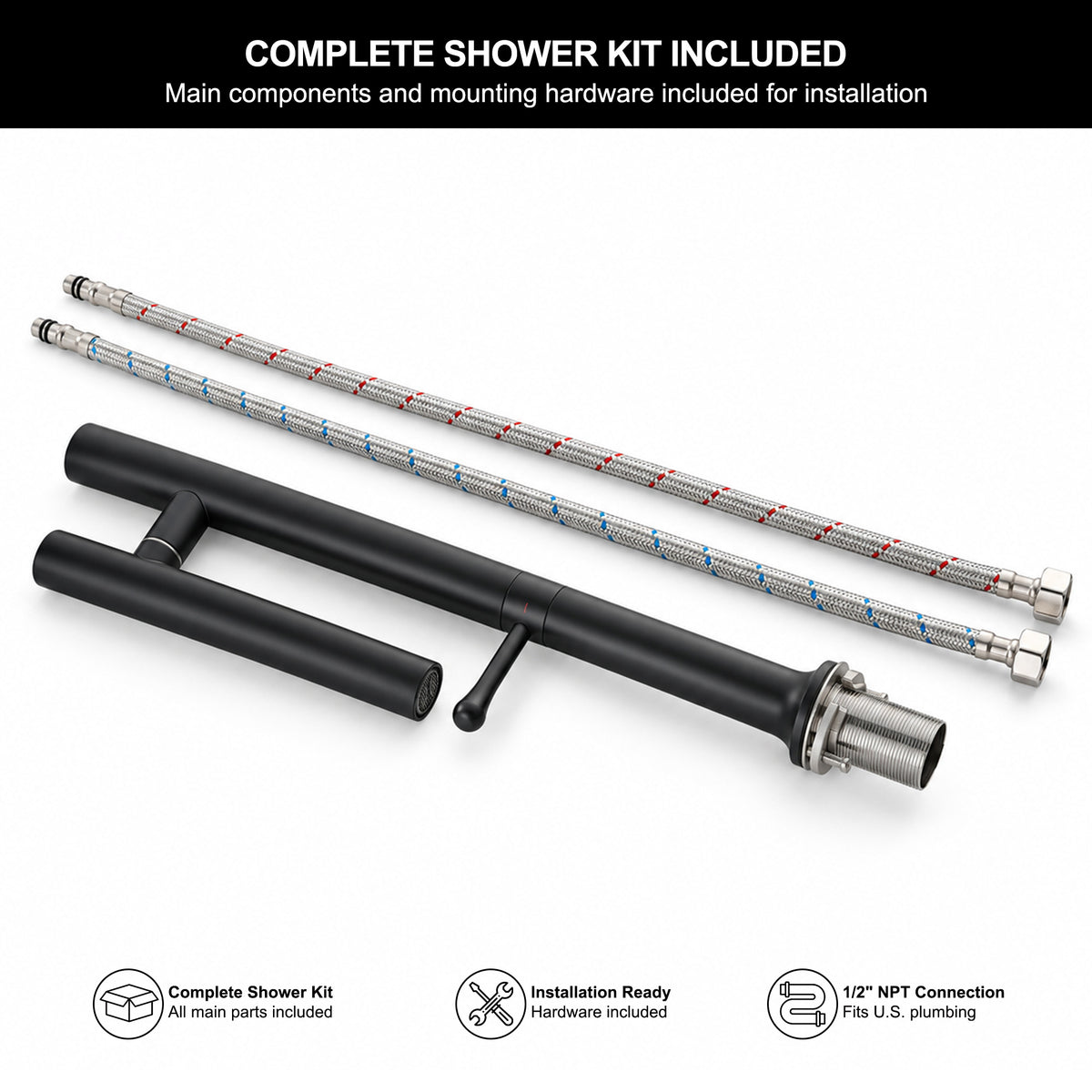 Modern Single Handle Stainless Steel Kitchen Faucet with 360° Swivel Spout