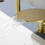 Single-Handle Deck-Mounted Roman Tub Faucet with Hand Shower