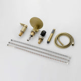 Single-Handle Deck-Mounted Roman Tub Faucet with Hand Shower