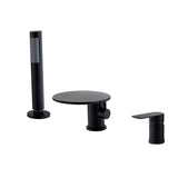 Single-Handle Deck-Mounted Roman Tub Faucet with Hand Shower