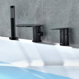 Single-Handle Deck-Mounted Roman Tub Faucet with Hand Shower