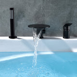 Single-Handle Deck-Mounted Roman Tub Faucet with Hand Shower