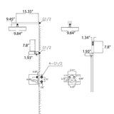 Digital Thermostatic Shower System with 10-Inch Rainfall Head & LED Display