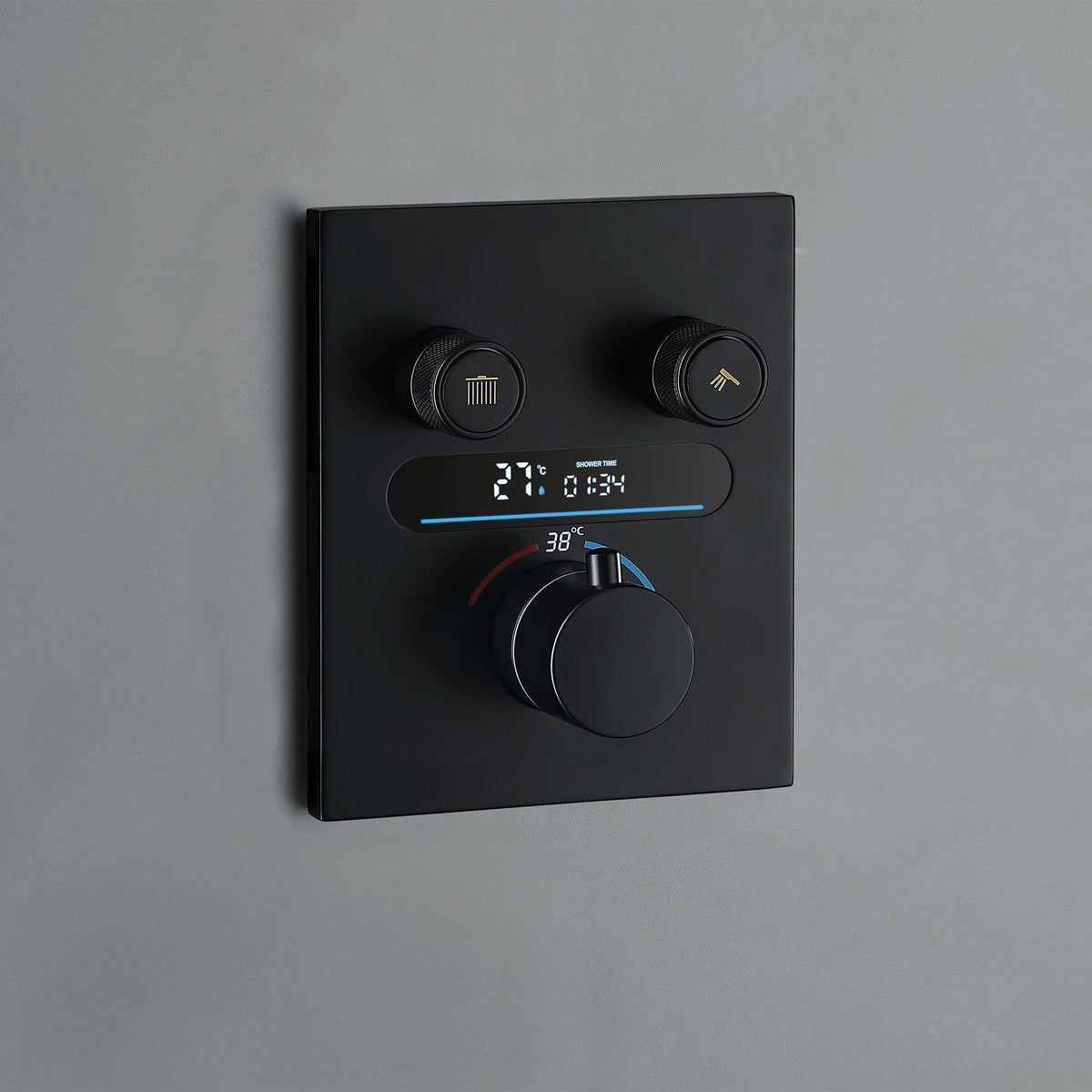 Digital Thermostatic Shower System with 10-Inch Rainfall Head & LED Display
