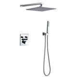Digital Thermostatic Shower System with 10-Inch Rainfall Head & LED Display