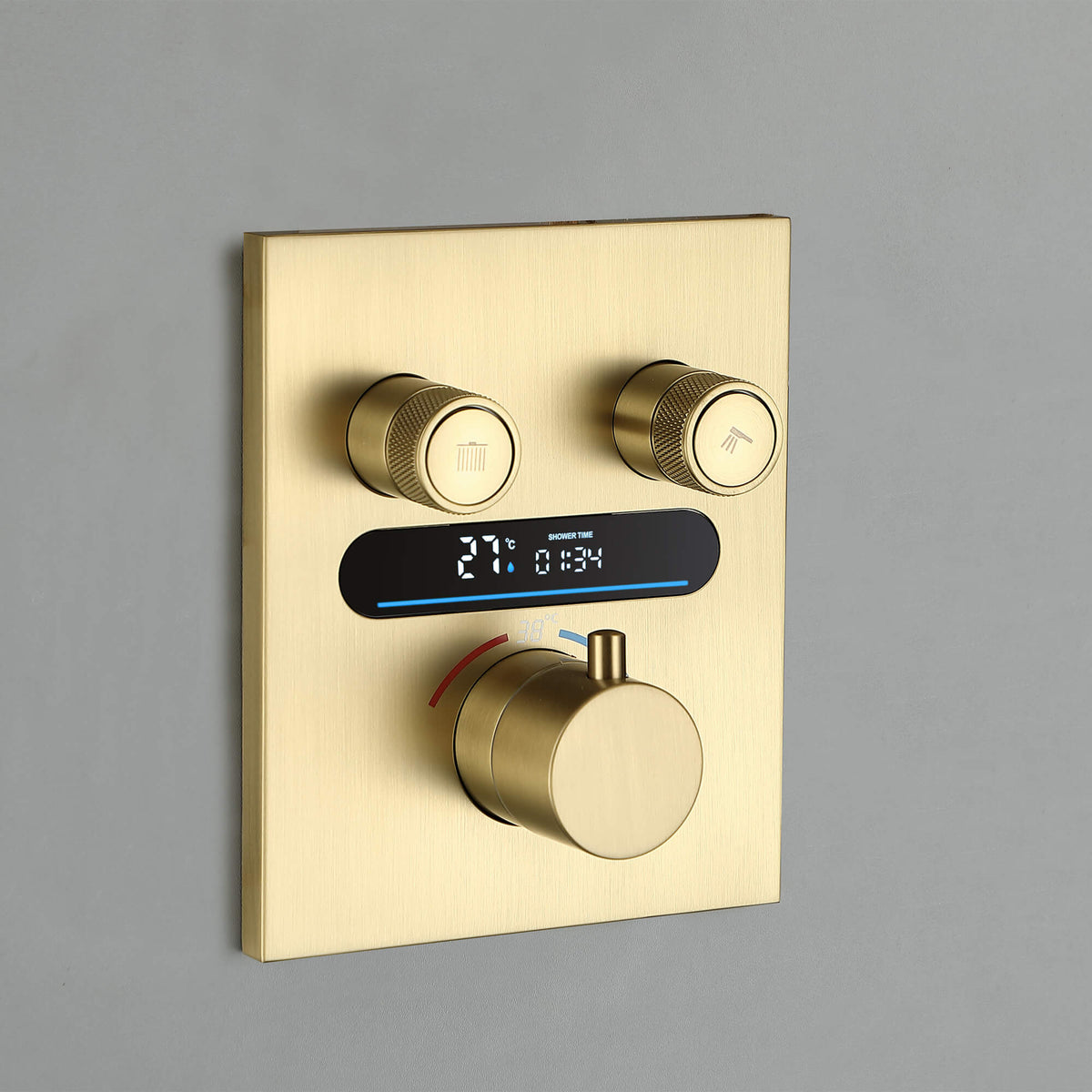 Digital Thermostatic Shower System with 10-Inch Rainfall Head & LED Display