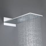 Thermostatic Shower Set with Rainfall Waterfall Head Handheld 3-Button Valve Digital Display Anti Scald Wall-Mounted