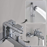 Tub and Shower Faucet Set with Handheld Shower 3 Spray Modes Single Handle Wall-Mounted Mixer