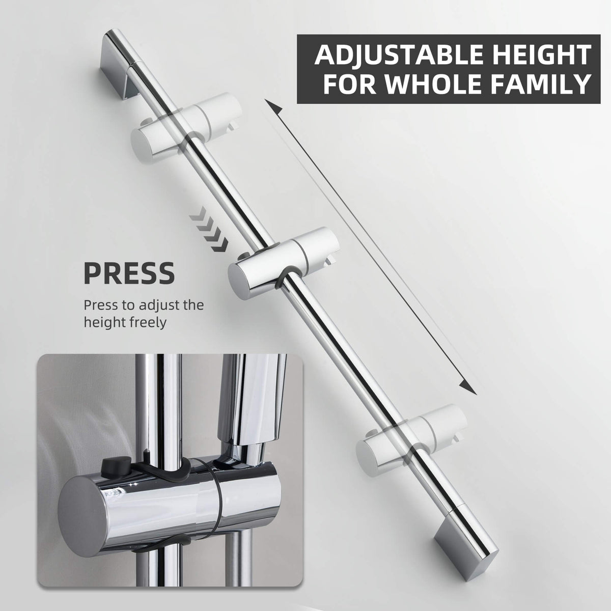 Tub and Shower Faucet Set with Handheld Shower 3 Spray Modes Single Handle Wall-Mounted Mixer