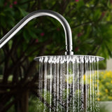 Outdoor Shower 316 Stainless Steel with Rain Head and Foot Rinse Dual Self Closing Handles