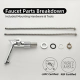 Single Handle Bathroom Faucet with Dual-Direction Swivel Spout