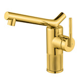 Single Handle Bathroom Faucet with Dual-Direction Swivel Spout