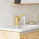 Single Handle Bathroom Faucet with Dual-Direction Swivel Spout