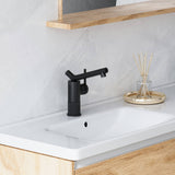 Single Handle Bathroom Faucet with Dual-Direction Swivel Spout