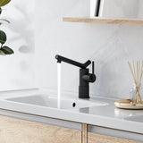 Single Handle Bathroom Faucet with Dual-Direction Swivel Spout