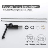 Single Handle Bathroom Faucet with Dual-Direction Swivel Spout