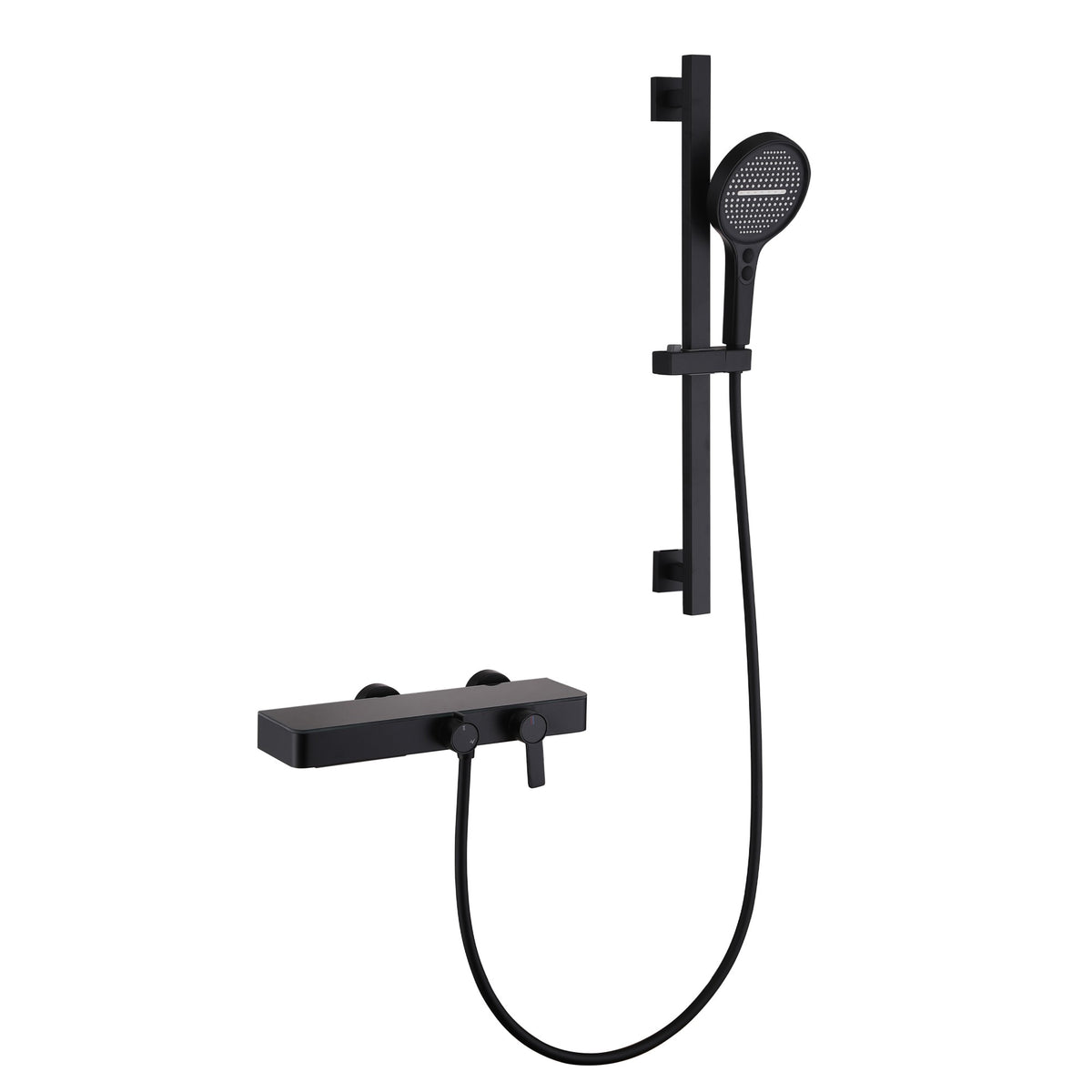 Wall-Mounted Bathtub Shower System with 3-Function Handheld & Waterfall Spout