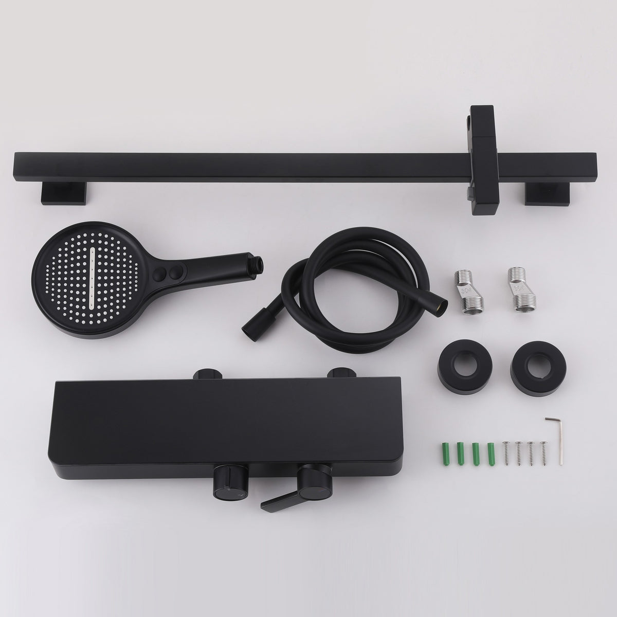 Wall-Mounted Bathtub Shower System with 3-Function Handheld & Waterfall Spout