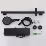 Wall-Mounted Bathtub Shower System with 3-Function Handheld & Waterfall Spout