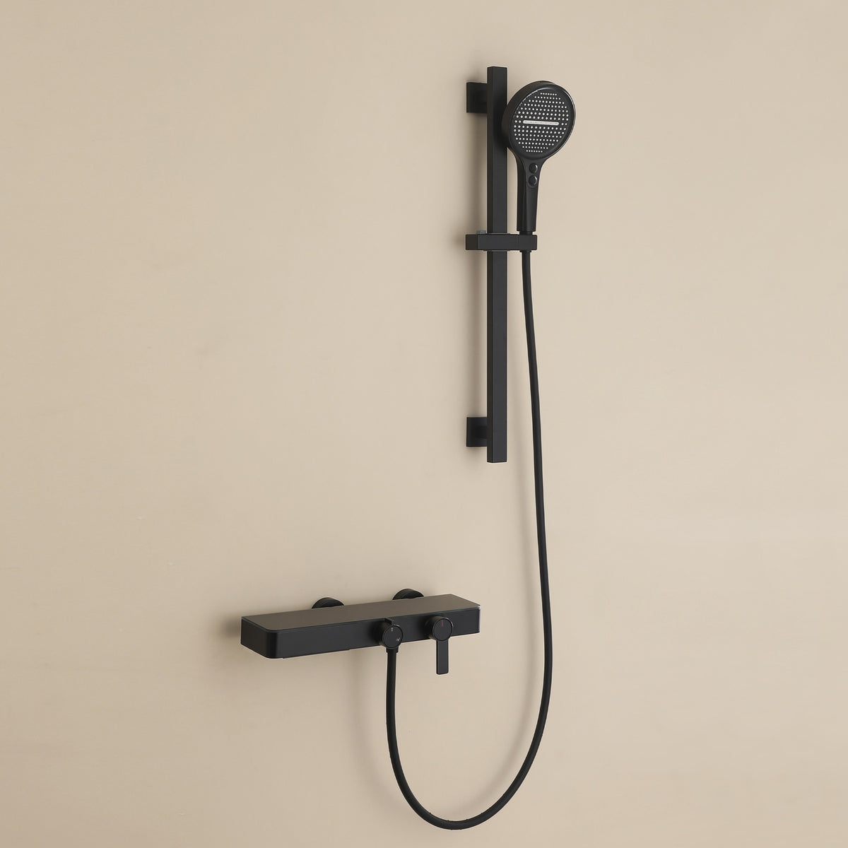 Wall-Mounted Bathtub Shower System with 3-Function Handheld & Waterfall Spout