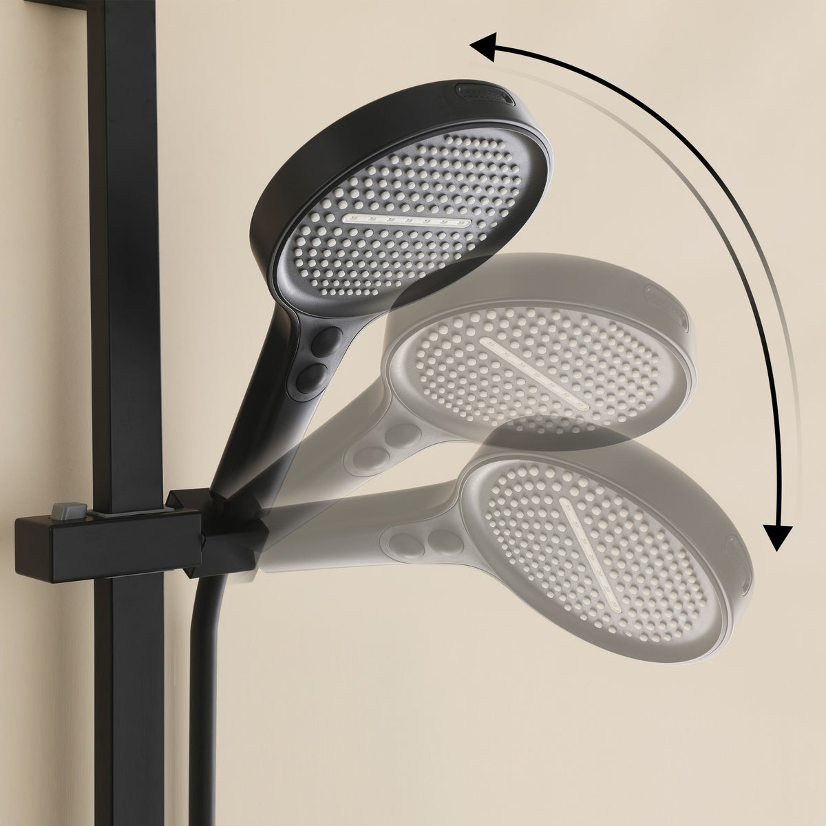 Wall-Mounted Bathtub Shower System with 3-Function Handheld & Waterfall Spout