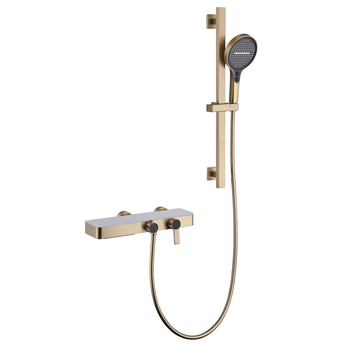 Wall-Mounted Bathtub Shower System with 3-Function Handheld & Waterfall Spout
