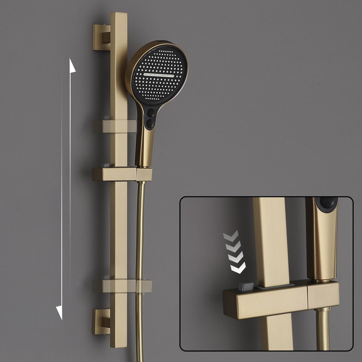 Wall-Mounted Bathtub Shower System with 3-Function Handheld & Waterfall Spout