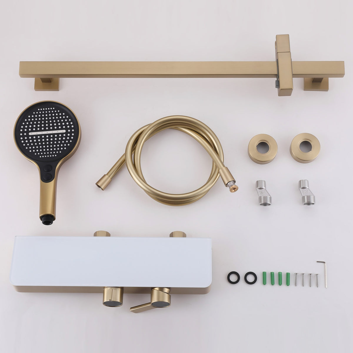Wall-Mounted Bathtub Shower System with 3-Function Handheld & Waterfall Spout