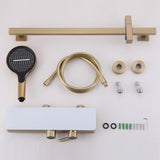 Wall-Mounted Bathtub Shower System with 3-Function Handheld & Waterfall Spout