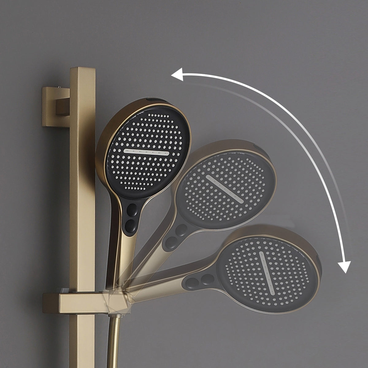 Wall-Mounted Bathtub Shower System with 3-Function Handheld & Waterfall Spout