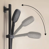 Wall-Mounted Bathtub Faucet Waterfall Spout Push Button Diverter Handheld Shower Slide Bar
