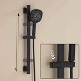 Wall-Mounted Bathtub Faucet Waterfall Spout Push Button Diverter Handheld Shower Slide Bar