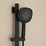 Wall-Mounted Bathtub Faucet Waterfall Spout Push Button Diverter Handheld Shower Slide Bar