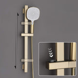 Wall-Mounted Bathtub Faucet Waterfall Spout Push Button Diverter Handheld Shower Slide Bar