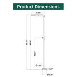 Modern Outdoor Pool Shower 316 Stainless Steel Cold Water Freestanding Shower