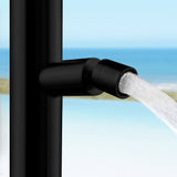 2-Function Outdoor Shower with Rain Shower Head and 360° Adjustable Foot Wash Spout