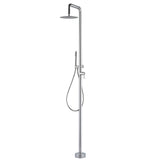 Outdoor Shower 316 Stainless Steel Freestanding Pool Shower with Hot & Cold Water Control