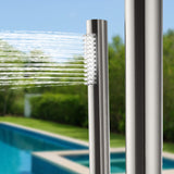 Outdoor Shower 316 Stainless Steel Freestanding Pool Shower with Hot & Cold Water Control