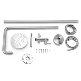 Outdoor Shower 316 Stainless Steel Freestanding Pool Shower with Hot & Cold Water Control