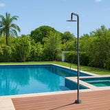 Outdoor Shower 316 Stainless Steel Freestanding Pool Shower with Hot & Cold Water Control