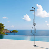 Outdoor Shower 316 Stainless Steel Freestanding Pool Shower with Hot & Cold Water Control