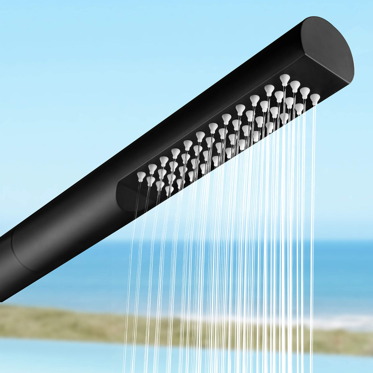 316 Stainless Steel Outdoor Shower Modern Freestanding Cold Water Pool Garden Shower