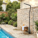 316 Stainless Steel Outdoor Shower Modern Freestanding Cold Water Pool Garden Shower