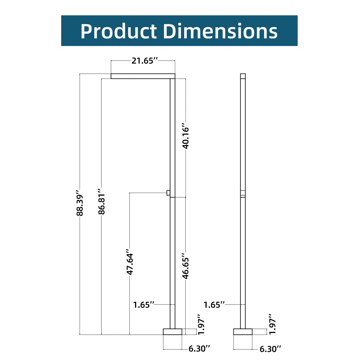 316 Stainless Steel Outdoor Shower Cold Water Freestanding for Pool and Garden